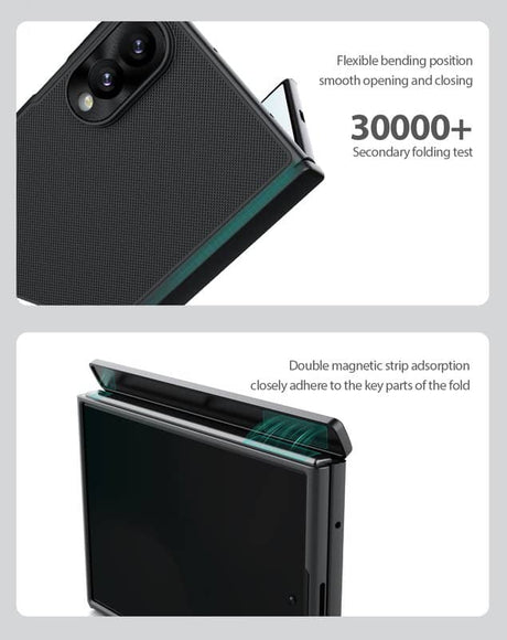 Magsafe Калъф за Samsung Z Fold 8, Nillkin Super Frosted Pro Case, Черен (3)