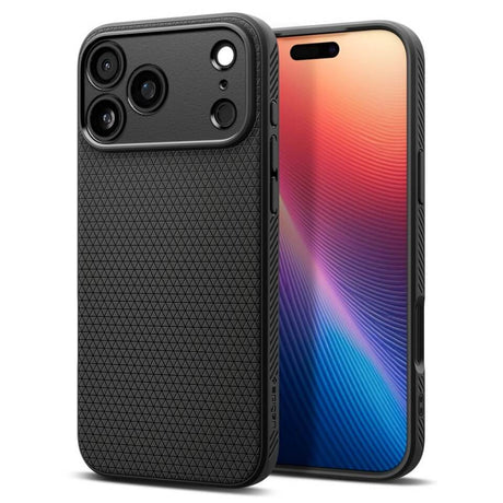 Противоударен Калъф за iPhone 18 Pro Max, Spigen Liquid Air Case, Черен (2)
