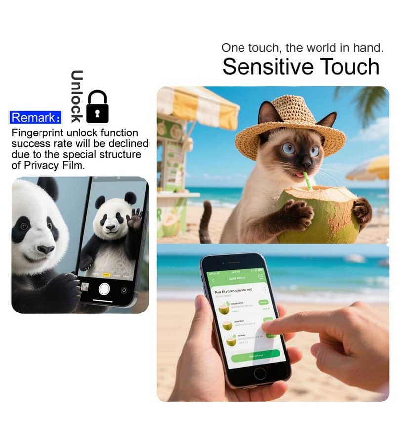 Затъмняващ Протектор за Oppo Find X9 Ultra, Imak Privacy Anti-Spy Glass, Черен (5)