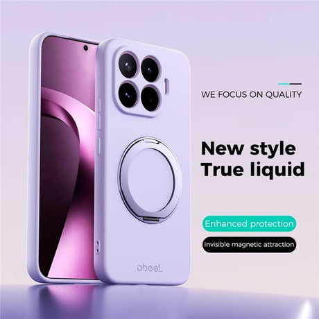 MagSafe Силиконов Калъф за Xiaomi 17T, Liquid Silicone Case, Лилав (2)