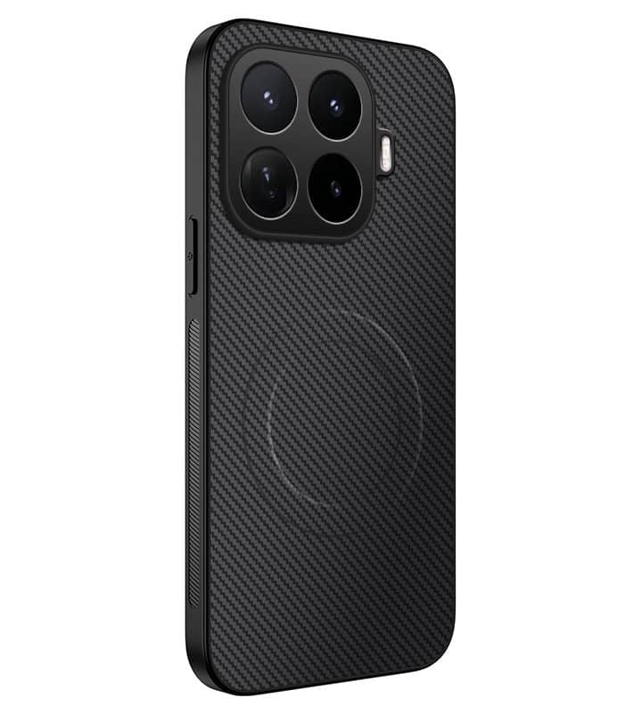 Magsafe калъф за Xiaomi 17T, GKK Carbon Texture Mag Case, Черен (2)