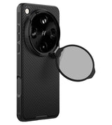 Magsafe калъф за Oppo Find X9 Ultra, Nillkin Clear CamShield Prop Mag Case, Черен (3)