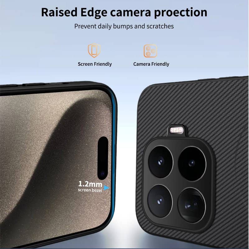 Magsafe калъф за Xiaomi 17T, GKK Carbon Texture Mag Case, Черен (4)