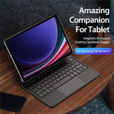 Калъф с Клавиатура и Тъчпад за Samsung Tab S10 Lite/ S10 FE/ S9 FE/ S9, Dux Ducis Magnetic Keyboard Case, Черен (22)