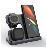 Безжично Зарядно за Samsung, GKK 3in1 Charging Station 15W, Черен (4)