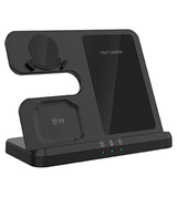 Безжично Зарядно за Samsung, GKK 3in1 Charging Station 15W, Черен (9)