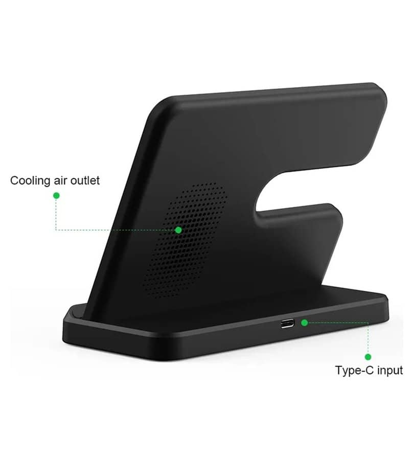 Безжично Зарядно за Samsung, GKK 3in1 Charging Station 15W, Черен (14)