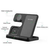 Безжично Зарядно за Samsung, GKK 3in1 Charging Station 15W, Черен (13)