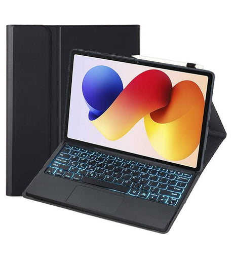 Калъф с Клавиатура за Xiaomi Redmi Pad 2 Pro 12.1", Keyboard+TouchPad Backlit Case, Черен