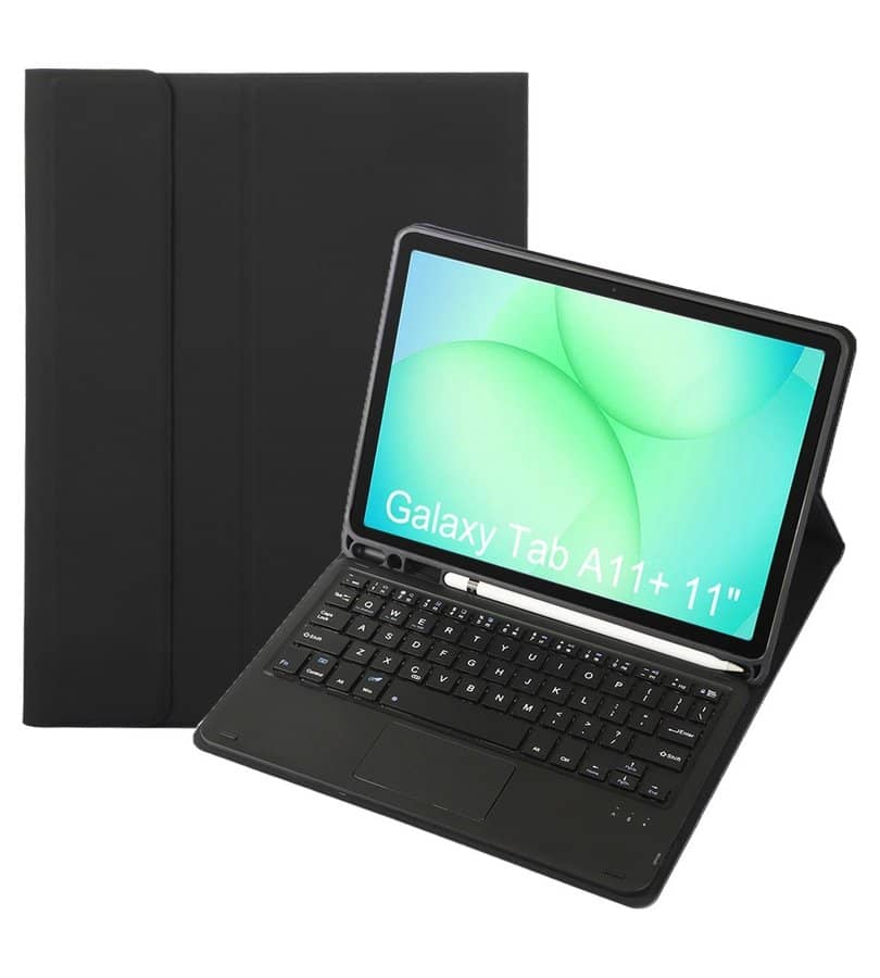Калъф с Клавиатура за Samsung Tab A11 Plus/ A9 Plus 11", Keyboard TouchPad Case, Черен (5)