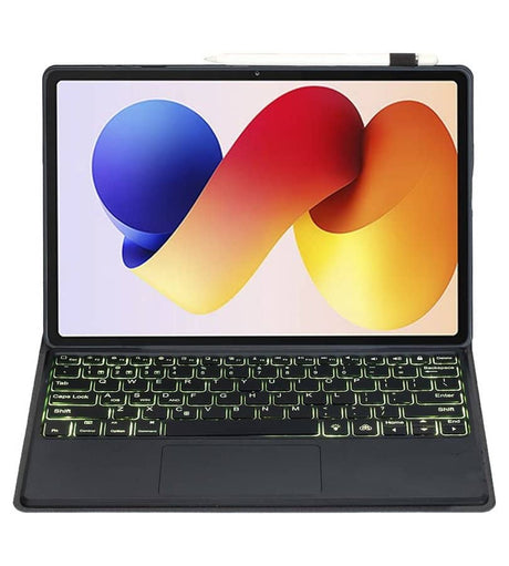 Калъф с Клавиатура за Xiaomi Redmi Pad 2 Pro 12.1", Keyboard+TouchPad Backlit Case, Черен (6)
