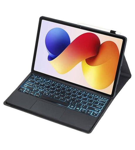 Калъф с Клавиатура за Xiaomi Redmi Pad 2 Pro 12.1", Keyboard+TouchPad Backlit Case, Черен (5)