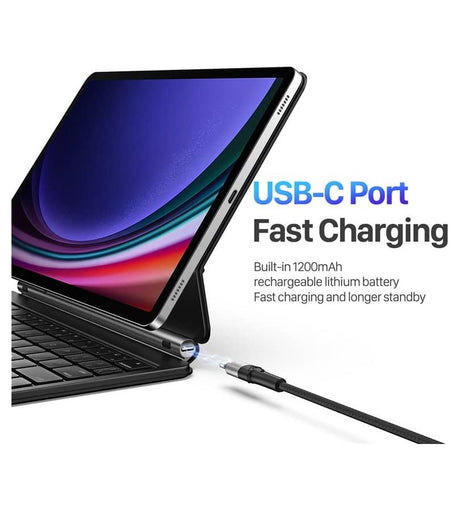 Калъф с Клавиатура и Тъчпад за Samsung Tab S10 Lite/ S10 FE/ S9 FE/ S9, Dux Ducis Magnetic Keyboard Case, Черен (17)