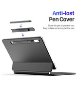 Калъф с Клавиатура и Тъчпад за Samsung Tab S10 Lite/ S10 FE/ S9 FE/ S9, Dux Ducis Magnetic Keyboard Case, Черен (13)
