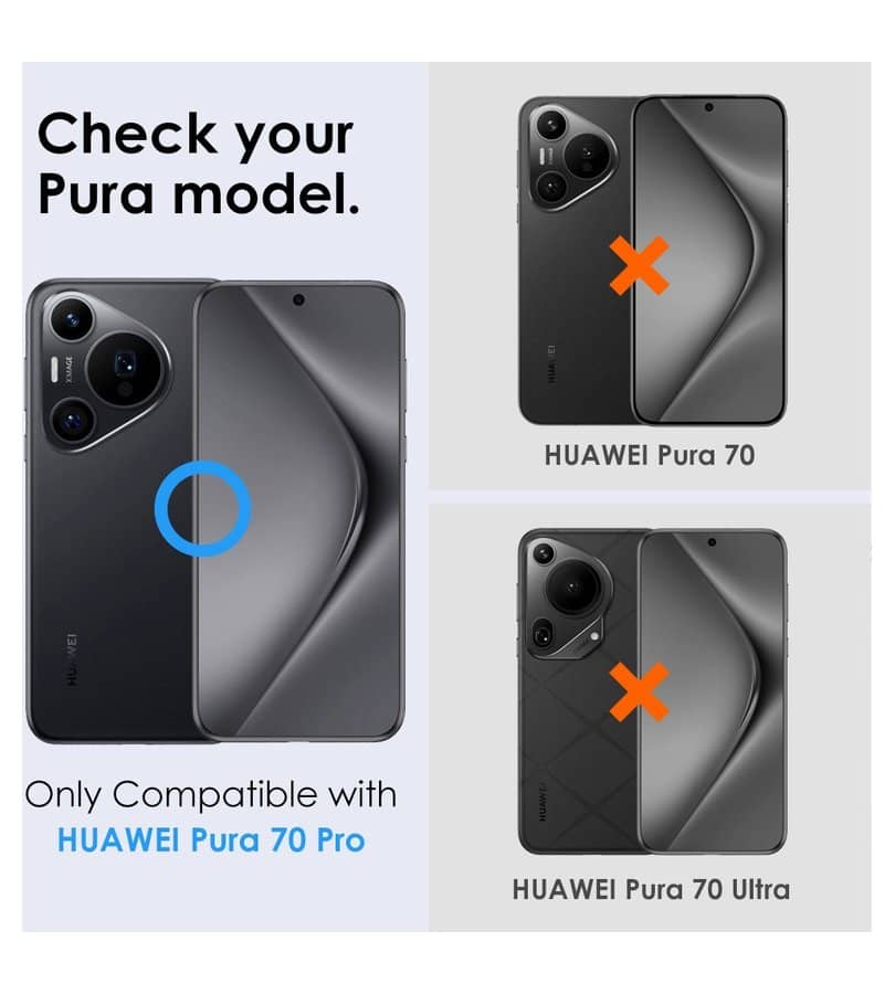 Протектор за Камерата на Huawei Pura 70 Pro, GKK CamRing Lens Glass, Черен (10)
