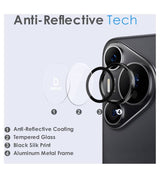 Протектор за Камерата на Huawei Pura 70 Pro, GKK CamRing Lens Glass, Черен (8)