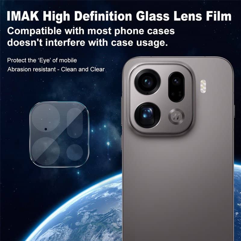 Протектор за камера за Oppo Find X9 Pro, Imak Camera Full Glass, Прозрачен (2)