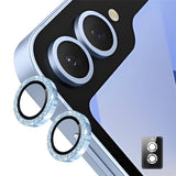 Протектор за Камерата на Samsung Z Flip 7, Cam Lens Glitter Glass, Син (2)