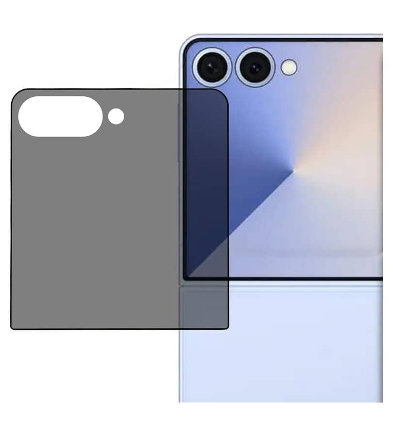 Затъмняващ Протектор за Samsung Z Flip 7, Privacy High Alu Glass, Черен (5)