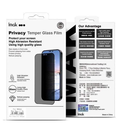 Затъмняващ Протектор за Huawei Pura 80 Pro/ Ultra, Imak Privacy Anti-Spy Glass, Черен (10)