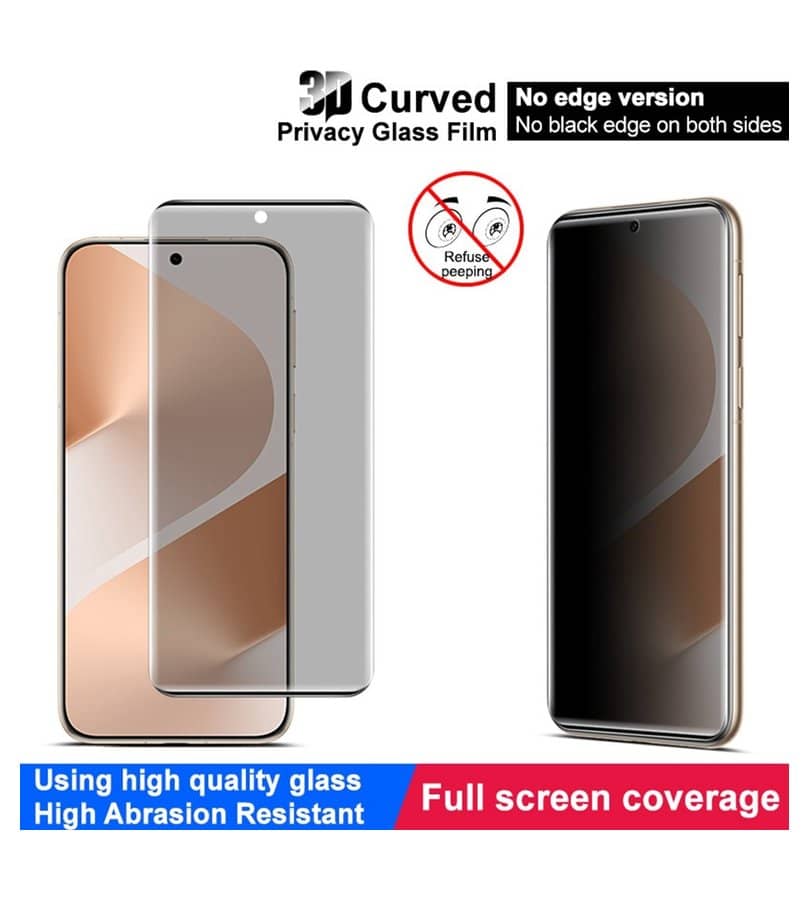 Затъмняващ Протектор за Huawei Pura 80 Pro/ Ultra, Imak Privacy Anti-Spy Glass, Черен (13)
