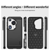 Противоударен Калъф за Huawei Pura 70 Ultra, Premium Carbon Case, Черен (17)