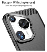 Противоударен Калъф за Huawei Pura 70 Ultra, Premium Carbon Case, Черен (13)