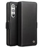 Кожен Калъф за Samsung Z Fold 5, Qialino Leather Book Case, Черен