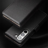 Кожен Калъф за Samsung Z Fold 5, Qialino Leather Book Case, Черен (6)