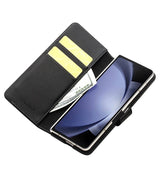 Кожен Калъф за Samsung Z Fold 5, Qialino Leather Book Case, Черен (2)