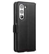 Кожен Калъф за Samsung Z Fold 5, Qialino Leather Book Case, Черен (4)