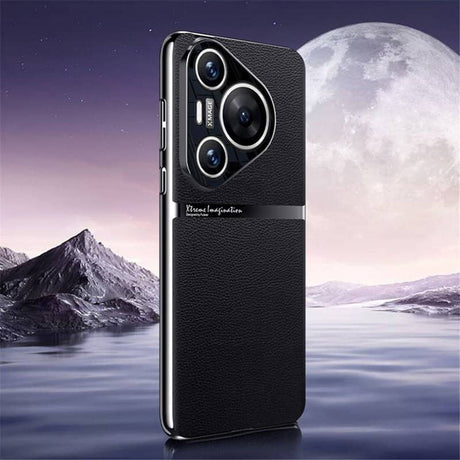 Кожен Калъф за Huawei Pura 70 Pro, GKK Leather Case, Черен (4)