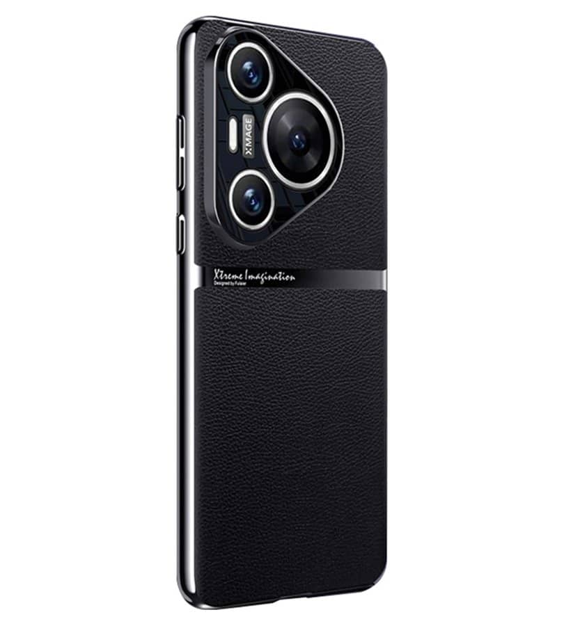 Кожен Калъф за Huawei Pura 70 Pro, GKK Leather Case, Черен (3)