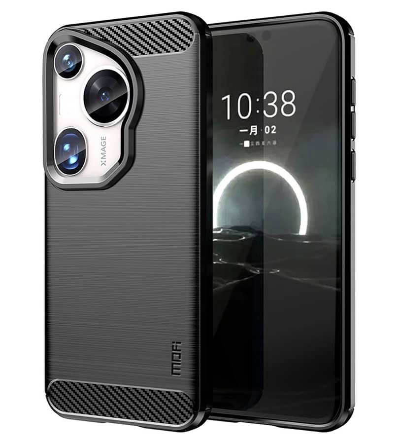 Противоударен Калъф за Huawei Pura 70 Ultra, Premium Carbon Case, Черен (8)