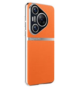 Кожен Калъф за Huawei Pura 70 Pro, GKK Leather Case, Оранжев (4)