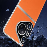 Кожен Калъф за Huawei Pura 70, GKK Leather Case, Оранжев (7)