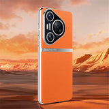 Кожен Калъф за Huawei Pura 70 Pro, GKK Leather Case, Оранжев (5)