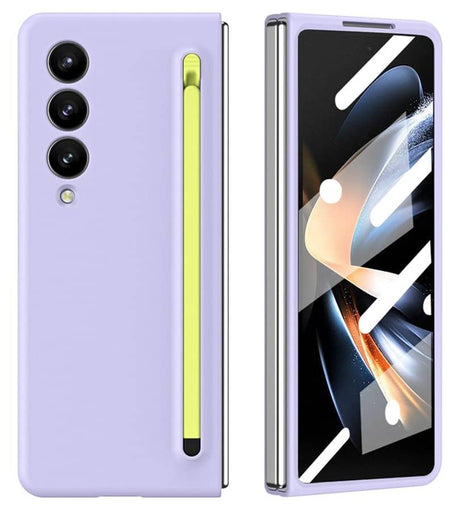 Калъф с Писалка за Samsung Z Fold 4, GKK Stylus Hard Case, Лилав (2)