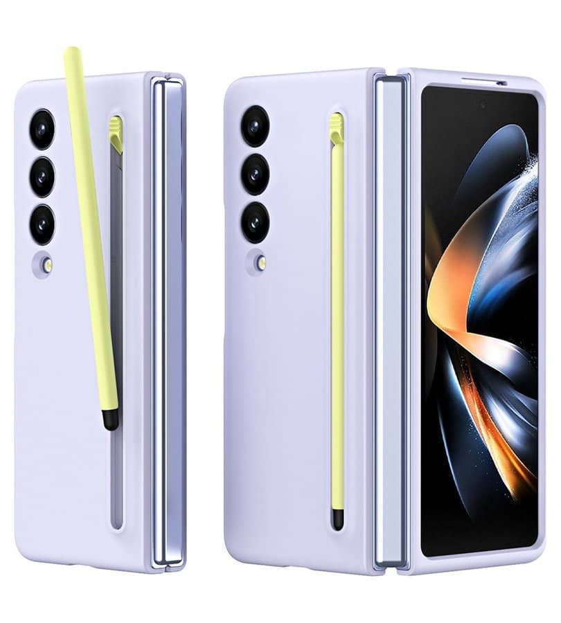 Калъф за Samsung Z Fold 3, GKK Stylus Hard Case, Лилав