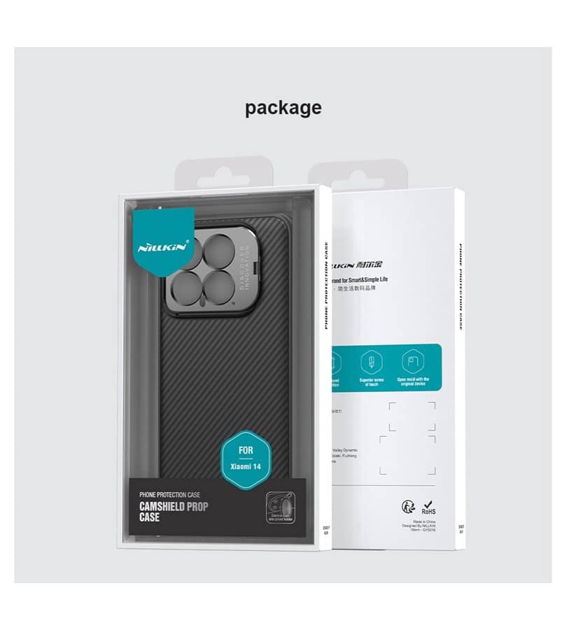 Калъф с Поставка за Xiaomi 14, Nillkin Metal CamShield Prop Case, Черен (7)