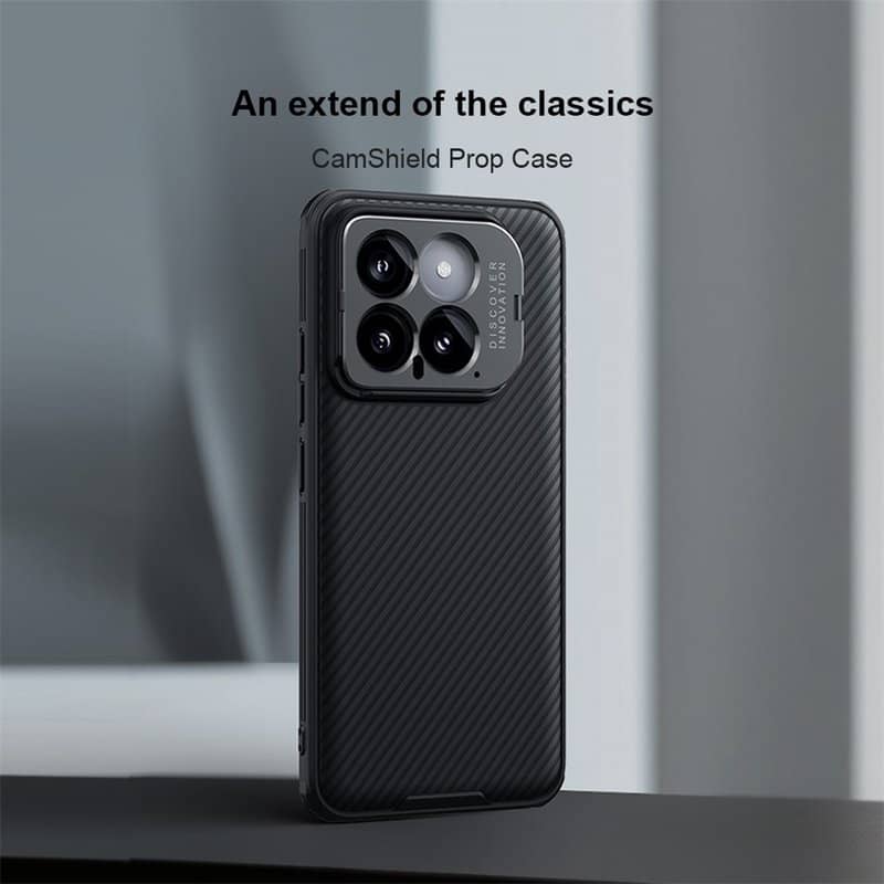 Калъф с Поставка за Xiaomi 14, Nillkin Metal CamShield Prop Case, Черен (10)