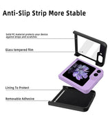 Калъф с Изящна Декорация за Samsung Z Flip 5, Bling Case, Лилав (8)