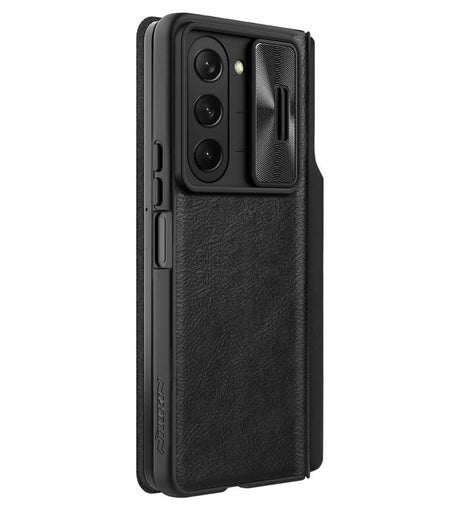 Калъф с S Pen Поставка за Samsung Z Fold 5, Nillkin Qin Pro Leather Case, Черен (9)