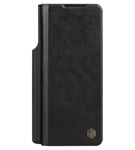 Калъф с S Pen Поставка за Samsung Z Fold 5, Nillkin Qin Pro Leather Case, Черен (11)