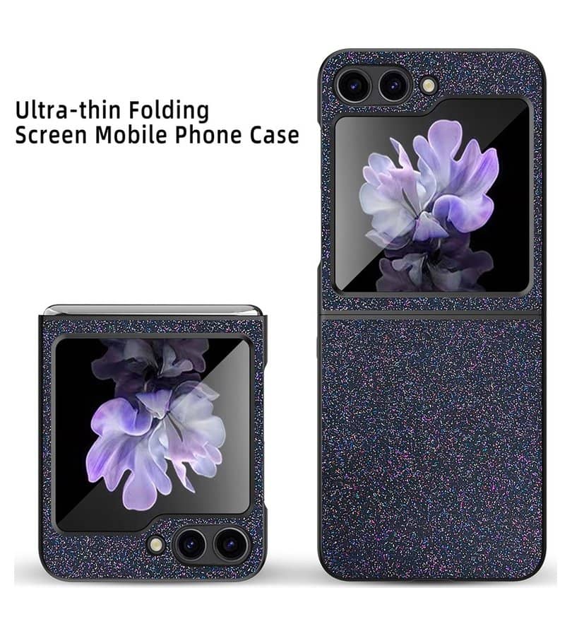 Калъф с Изящна Декорация за Samsung Z Flip 5, Bling Case, Лилав (3)