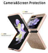 Калъф с Изящна Декорация за Samsung Z Flip 5, Bling Case, Лилав (5)