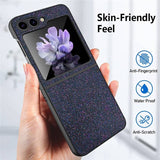 Калъф с Изящна Декорация за Samsung Z Flip 5, Bling Case, Лилав (4)