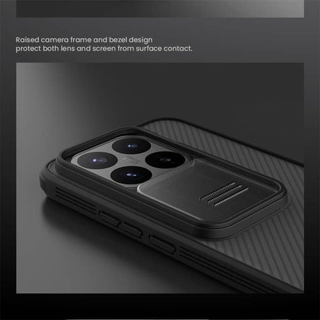 Калъф с Плъзгач за Камера за Xiaomi 17T Pro, Nillkin CamShield Pro Case, Черен (5)
