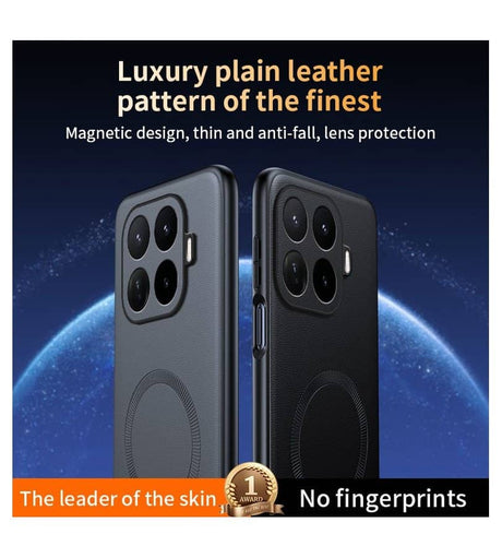 Magsafe калъф за Xiaomi 17T Pro, GKK Leather Case, Черен (3)