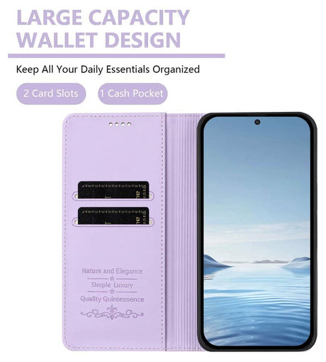 Кожен Kалъф с Джобове за Xiaomi 17T Pro, GKK RFID Wallet Book Case, Лилав (8)